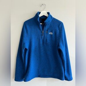 Men’s North Face Quarter Zip, Large, Blue w/ navy.